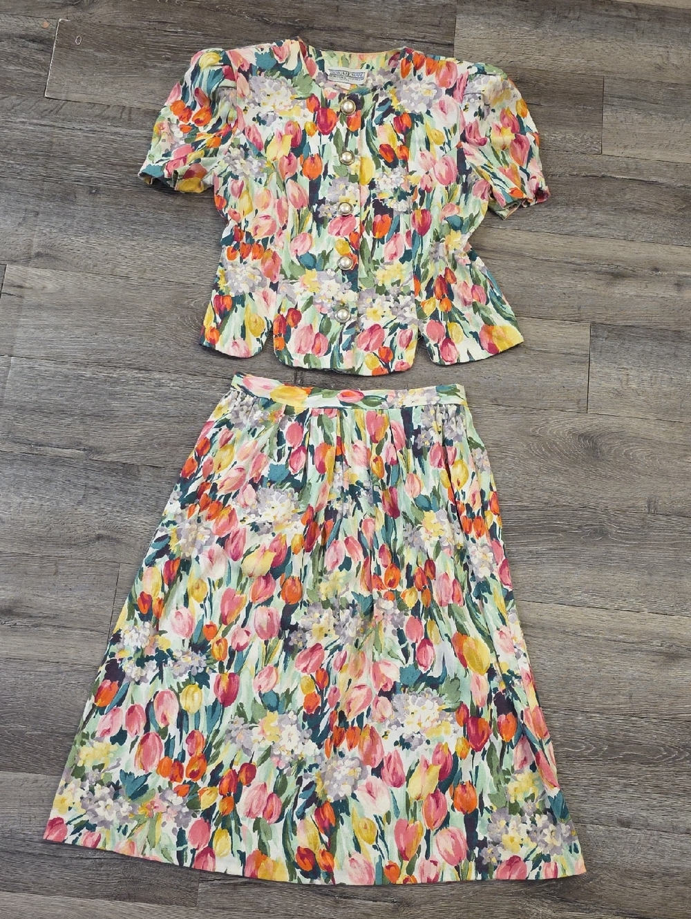 Vintage: Jessica Howard Floral Two Piece Set
